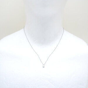 TIFFANY Solitaire Necklace Diamond Platinum